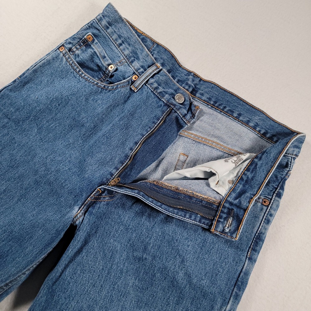Levis 550 Relaxed Fit Tapered Leg Jeans Mens 34x29 Blue Medium Wash Cotton Denim